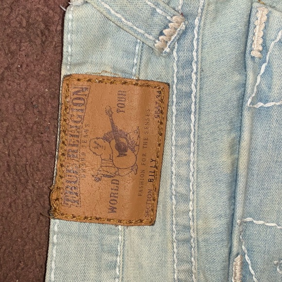 True religion new deadstock light distressed jeans size 34 og truies super rare - Picture 5 of 8